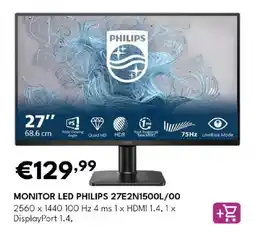 Radio Popular Monitor led philips 27e2n1500l/00 promoção