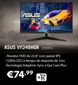 Radio Popular asus vy249hgr promoção
