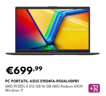 Pc portátil asus e1504fa-r50alhdpb1