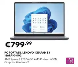 Radio Popular pc portátil lenovo ideapad s3 promoção
