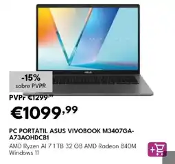 Radio Popular pc portátil asus vivobook promoção