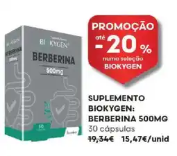 Auchan Suplemento biokygen: berberina 500mg promoção