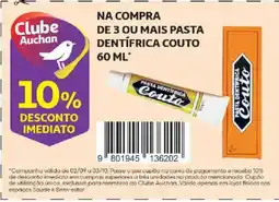 Auchan Pasta dentífrica couto promoção