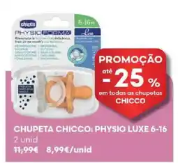 Auchan chupeta chicco: physio luxe 6-16 promoção