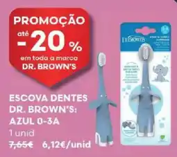 Auchan escova dentes dr. brown's: azul 0-3a promoção