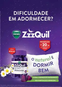 Auchan Vicks ZzzQuil Sono Melatonina promoção