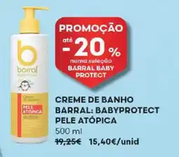 Auchan Creme de banho barral: babyprotect pele atópica promoção