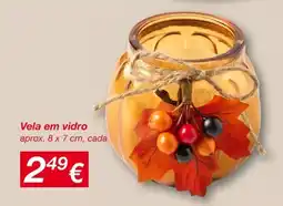 kik Vela em vidro promoção