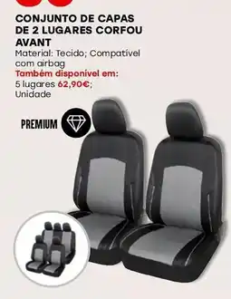 Roady Conjunto de capas de 2 lugares corfou avant promoção