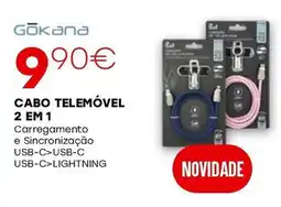 Roady Gokana cabo telemóvel 2 em 1 promoção