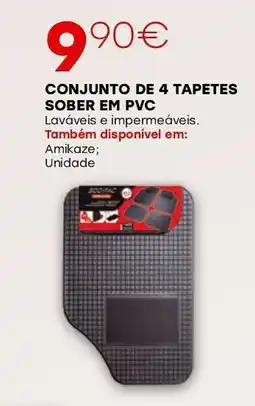 Roady Conjunto de 4 tapetes sober em pvc promoção