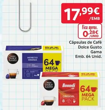 Cápsulas de Café Dolce Gusto Gama