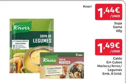 Amanhecer Knorr sopa de legumes promoção