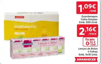 Amanhecer Guardanapos folha simples promoção