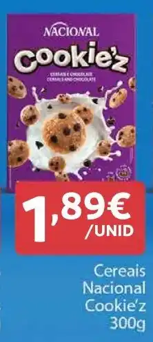 Amanhecer Cereais Nacional Cookie'z promoção
