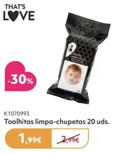 Prénatal That's love toalhitas limpa-chupetas promoção