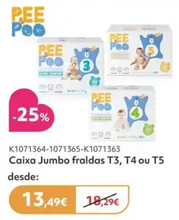 Prénatal Pee & poo caixa jumbo fraldas t3, t4 ou t5 promoção
