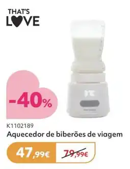 Prénatal That's love aquecedor de biberões de viagem promoção
