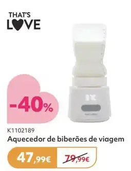 Prénatal That's love aquecedor de biberões de viagem promoção