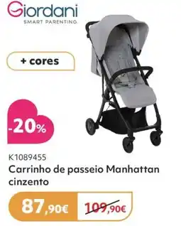 Prénatal Giordani carrinho de passeio manhattan cinzento promoção