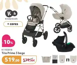Prénatal Kinderkraft trio prime 3 bege promoção
