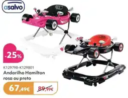 Prénatal Andarilho Hamilton rosa ou preto promoção