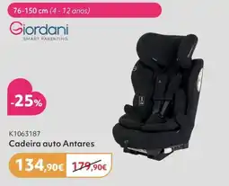 Prénatal Giordani cadeira auto antares promoção