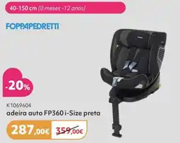 Prénatal Adeira auto fp360 i-size preta promoção