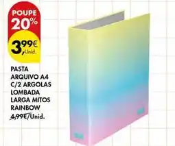 Pingo Doce Mitos - pasta arquivo a4 c/2 argolas lombada larga rainbow promoção