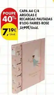 Pingo Doce Capa a4 c/4 argolas e recargas pautadas b'log promoção