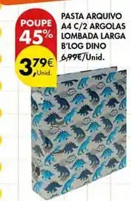 Pingo Doce Pasta arquivo a4 c/2 argolas lombada larga promoção