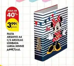 Pingo Doce Pasta arquivo a4 c/2 argolas lombada larga minnie promoção