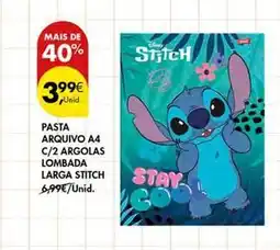 Pingo Doce Pasta arquivo a4 c/2 argolas lombada larga stitch promoção