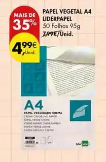 Pingo Doce Liderpapel - papel vegetal a4 promoção