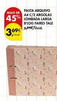 Pingo Doce Pasta arquivo a4 c/2 argolas lombada larga b'log faires tale promoção
