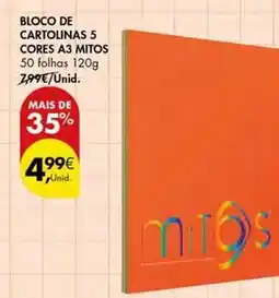Pingo Doce Mitos - bloco de cartolinas 5 cores a3 promoção