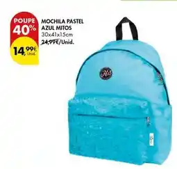 Pingo Doce Mitos - mochila pastel azul promoção