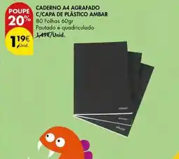Pingo Doce Ambar - caderno a4 agrafado c/capa de plástico promoção