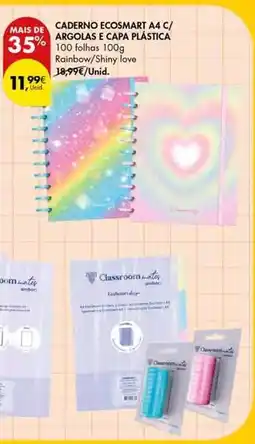 Pingo Doce Ambar - caderno ecosomat a4 c/argolas capa plástica promoção