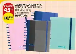 Pingo Doce Caderno ecosmart a4 c/ argolas e capa plastica promoção
