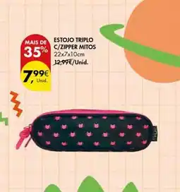 Pingo Doce Mitos - estojo triplo c/zipper promoção