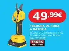 Bricomarché A+ - tesoura de poda a bateria promoção