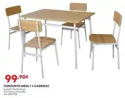 Bricomarché Conjunto mesa + 4 cadeiras promoção