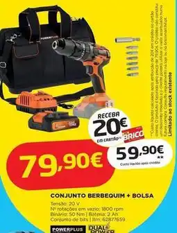 Bricomarché Valor - conjunto berbequim + bolsa promoção