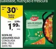 Continente Bom dia Iglo - sopa de legumes promoção