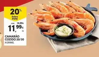 Continente Bom dia Camarão cozido 20/30 promoção