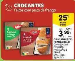 Continente Bom dia Iglo - crocantes de frango congelados promoção