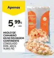 Continente Bom dia Continente - miolo de camarão 60/80 selvagem promoção