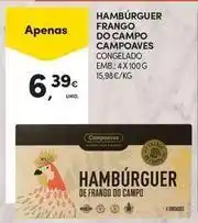 Continente Bom dia Hambúrguer frango do campo promoção