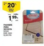 Continente Bom dia Fiambre peru promoção